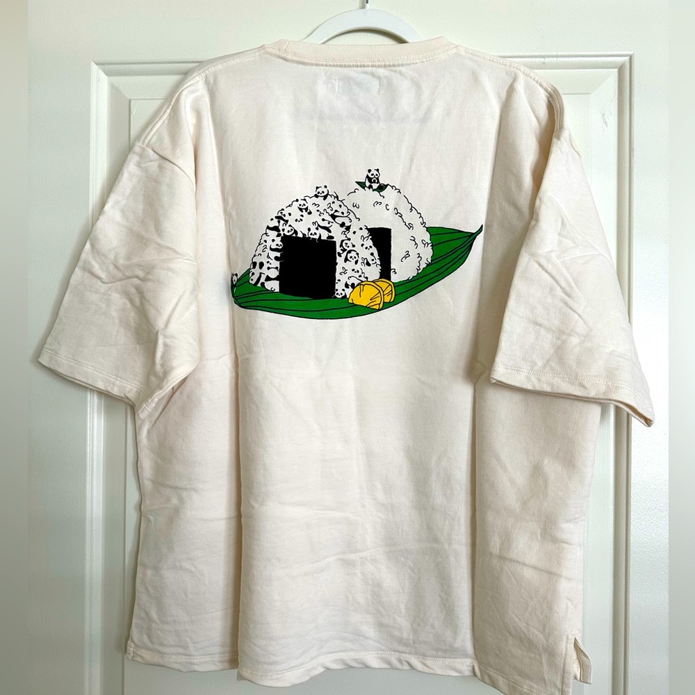 Onigiri Panda Shortsleeved Sweatshirt (See the back of T-Shirt) 🍙🐼